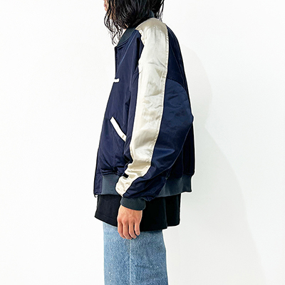 refomed [ REVERSIBLE STADIUM JAMPER ] NAVY×BLACK