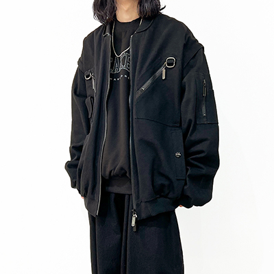 ESSAY [ BLUE COLLAR DENIM BLOUSON (J-2) ] BLACK DENIM