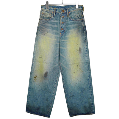 SUGARHILL [ OILED FADE DENIM PANTS ] FADED INDIGO