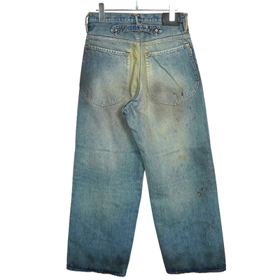 SUGARHILL [ OILED FADE DENIM PANTS ] FADED INDIGO