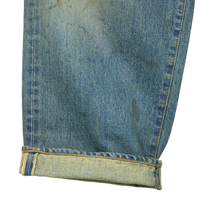 SUGARHILL [ OILED FADE DENIM PANTS ] FADED INDIGO