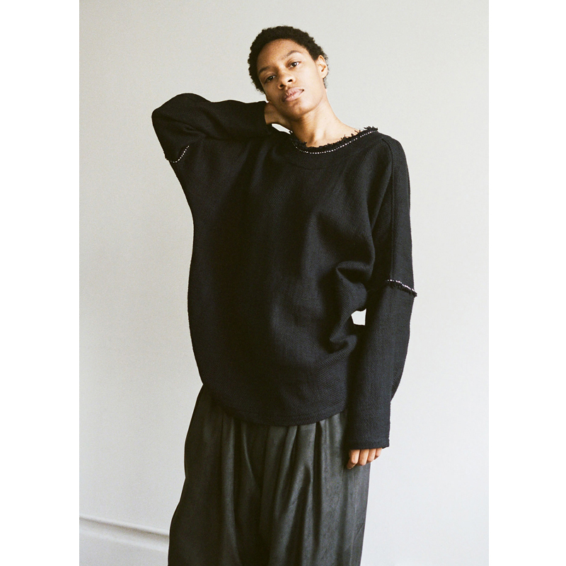 YANTOR [ Suede 6tuck Pants ] CHARCOAL | ロイド・エフダブリュー 
