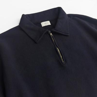 URU [ HALF ZIP SWEAT ] D.NAVY