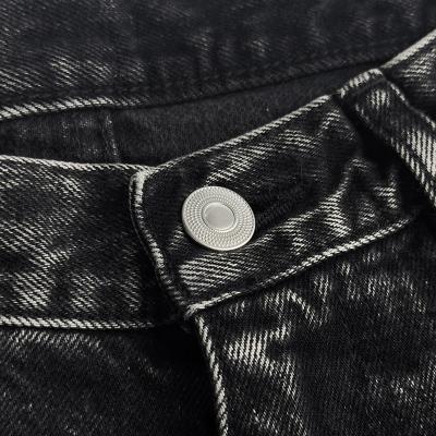 URU [ COTTON DENIM B 5 POCKET WIDE PANTS ] BLACK