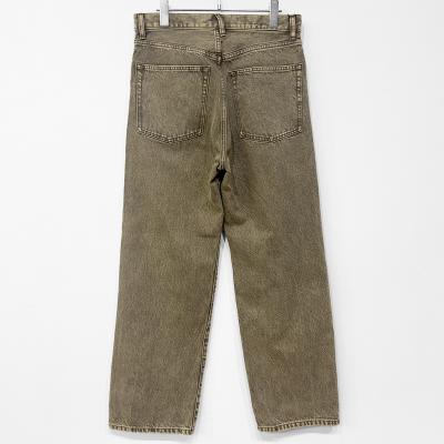 URU [ COTTON DENIM B 5 POCKET WIDE PANTS ] BROWN