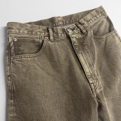URU [ COTTON DENIM B 5 POCKET WIDE PANTS ] BROWN