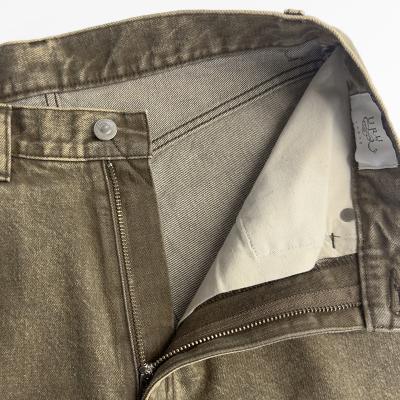 URU [ COTTON DENIM B 5 POCKET WIDE PANTS ] BROWN