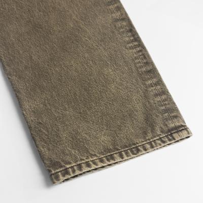 URU [ COTTON DENIM B 5 POCKET WIDE PANTS ] BROWN