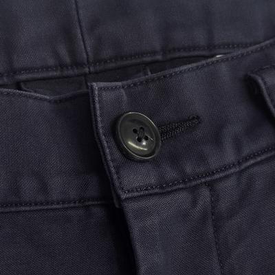 URU [ COTTON BACKSATIN 2 TUCK PANTS ] NAVY