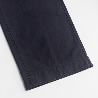 URU [ COTTON BACKSATIN 2 TUCK PANTS ] NAVY