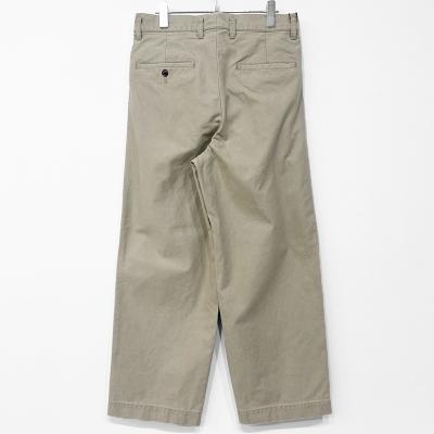 URU [ COTTON BACKSATIN 2 TUCK PANTS ] F.BEIGE