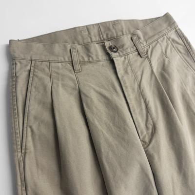 URU [ COTTON BACKSATIN 2 TUCK PANTS ] F.BEIGE