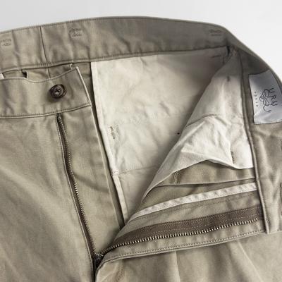 URU [ COTTON BACKSATIN 2 TUCK PANTS ] F.BEIGE