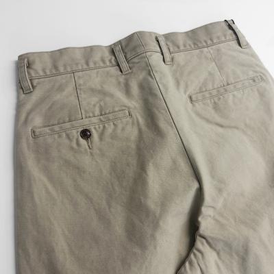 URU [ COTTON BACKSATIN 2 TUCK PANTS ] F.BEIGE