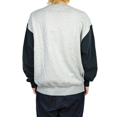 UNUSED [ US2100 (crew neck sweat) ] GRAY×BLACK