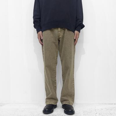 URU [ COTTON DENIM B 5 POCKET WIDE PANTS ] BROWN