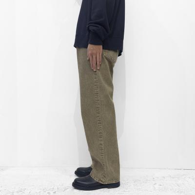 URU [ COTTON DENIM B 5 POCKET WIDE PANTS ] BROWN