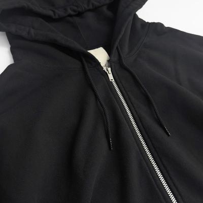 refomed [ "KINCHAKU" ZIPUP HOODIE ] BLACK