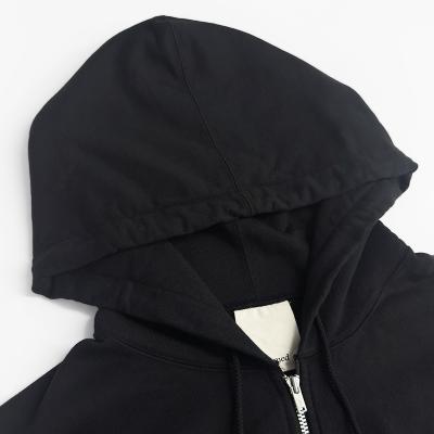 refomed [ "KINCHAKU" ZIPUP HOODIE ] BLACK