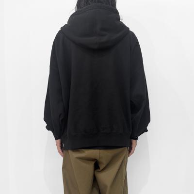 refomed [ "KINCHAKU" ZIPUP HOODIE ] BLACK
