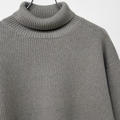 crepuscule [ Cotton Cashmere Turtle Neck ] GRAY
