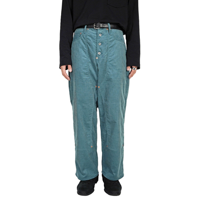 SUGARHILL [ CORDUROY DOUBLE KNEE DENIM PANTS ] BLUE