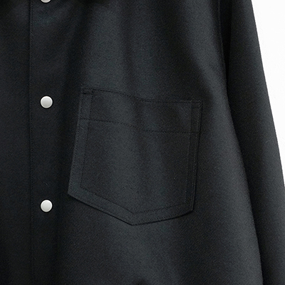 MATSUFUJI [ Melton Utility Shirt Jacket ] BLACK