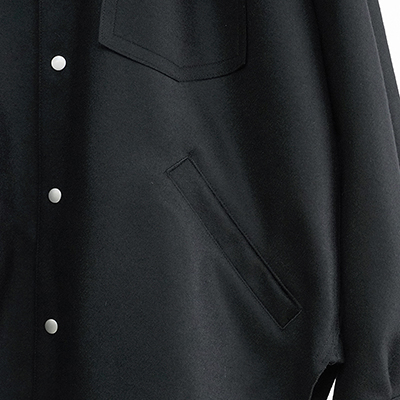 MATSUFUJI [ Melton Utility Shirt Jacket ] BLACK