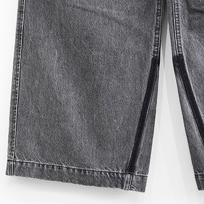 MATSUFUJI [ Denim Wide Trousers ] BLACK