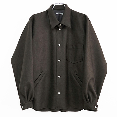 MATSUFUJI [ Melton Utility Shirt Jacket ] BROWN