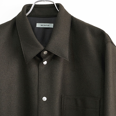 MATSUFUJI [ Melton Utility Shirt Jacket ] BROWN