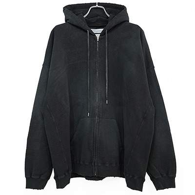 DAIRIKU [ "Water-repellent" Vintage Wash Hoodie ] Mud Black