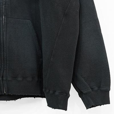 DAIRIKU [ "Water-repellent" Vintage Wash Hoodie ] Mud Black