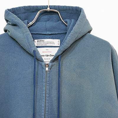 DAIRIKU [ "Water-repellent" Vintage Wash Hoodie ] Youth Blue