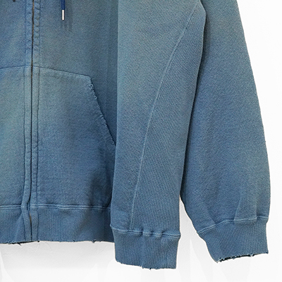 DAIRIKU [ "Water-repellent" Vintage Wash Hoodie ] Youth Blue