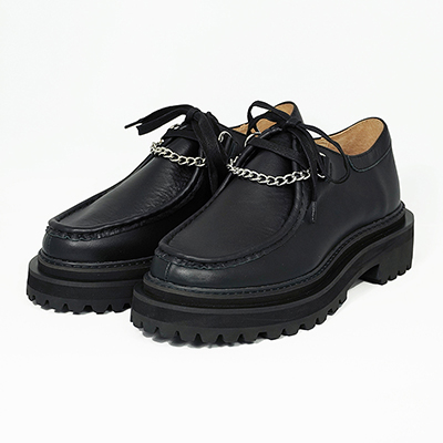 DAIRIKU [ "Alan" Chain Leather Shoes ] Black