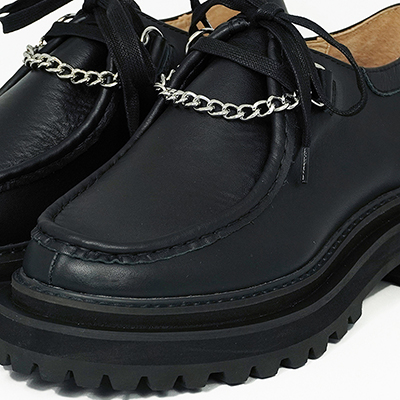 DAIRIKU [ "Alan" Chain Leather Shoes ] Black