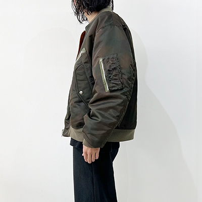 DAIRIKU [ "Terri" Tiedye Flight Jacket ] Khaki