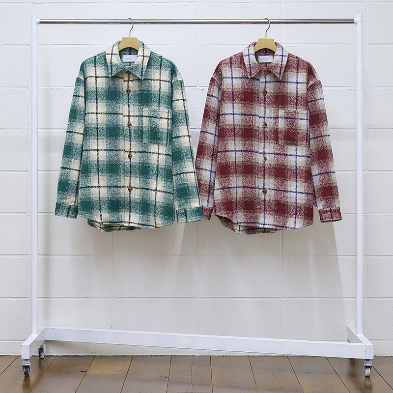 UNUSED block check shirt jacket AW17