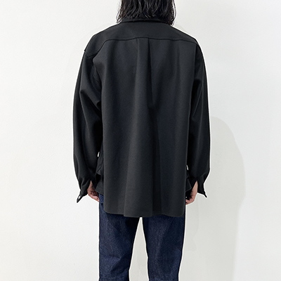 MATSUFUJI [ Melton Utility Shirt Jacket ] BLACK