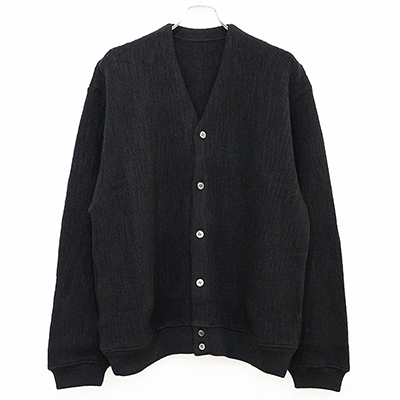 crepuscule [ Purl Stitch Wool Cardigan ] BLACK