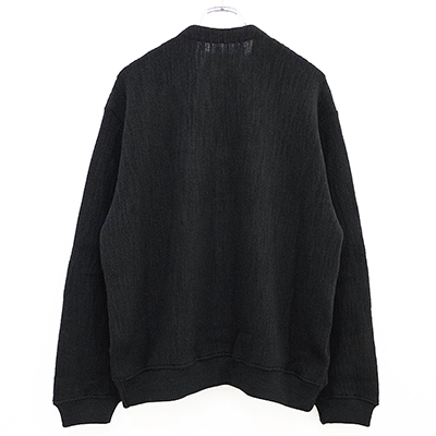 crepuscule [ Purl Stitch Wool Cardigan ] BLACK