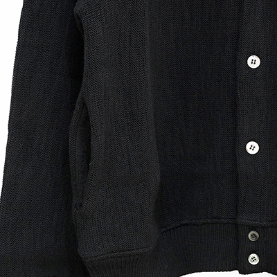 crepuscule [ Purl Stitch Wool Cardigan ] BLACK