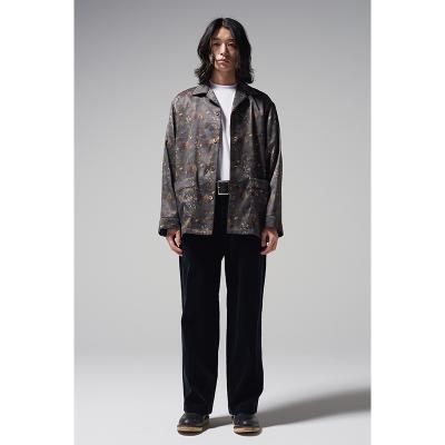 URU [ COTTON CORDUROY WIDE PANTS ] D.NAVY