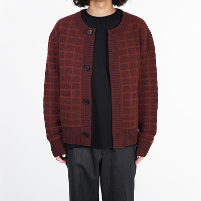 MATSUFUJI [ Jacquard Cardigan ] RED