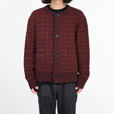 MATSUFUJI [ Jacquard Cardigan ] RED | ロイド・エフダブリュー