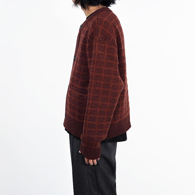 MATSUFUJI [ Jacquard Cardigan ] RED