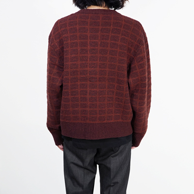 MATSUFUJI [ Jacquard Cardigan ] RED