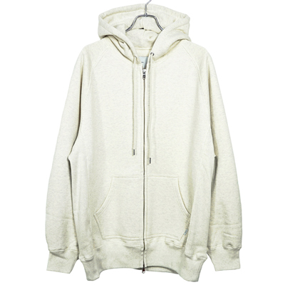 SUGARHILL [ ZIP-UP RAW EDGE HOODIE ] WHITE | ロイド・エフ
