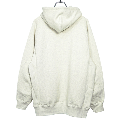 SUGARHILL [ ZIP-UP RAW EDGE HOODIE ] WHITE